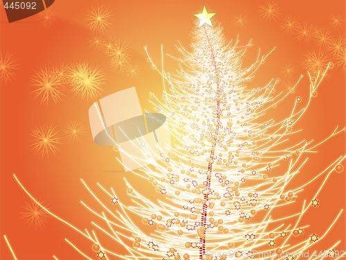 Image of Sparkly christmas tree illustration