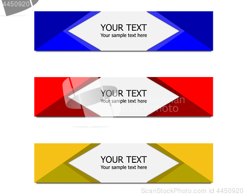 Image of banners of different colors