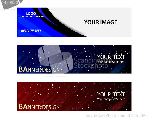 Image of different banners with different colors