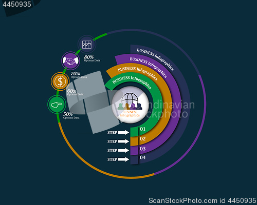 Image of business infographics table