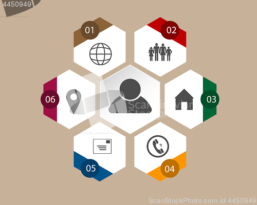 Image of different characters of the template