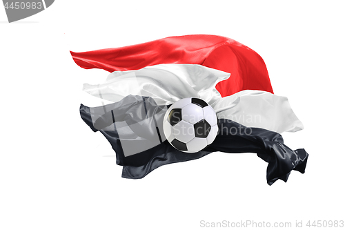 Image of The national flag of Egypt. FIFA World Cup. Russia 2018