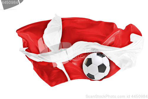 Image of The national flag of Danmark. FIFA World Cup. Russia 2018