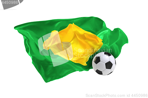 Image of The national flag of Brasil. FIFA World Cup. Russia 2018