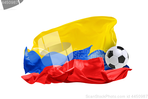 Image of The national flag of Columbia. FIFA World Cup. Russia 2018