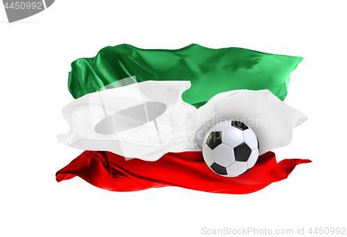 Image of The national flag of Iran. FIFA World Cup. Russia 2018