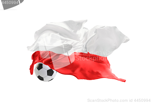 Image of The national flag of Poland. FIFA World Cup. Russia 2018