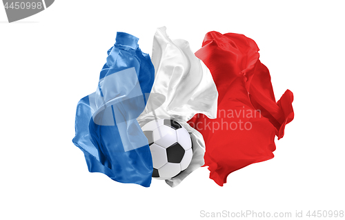 Image of The national flag of France. FIFA World Cup. Russia 2018