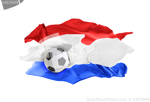 Image of The national flag of Croatia. FIFA World Cup. Russia 2018