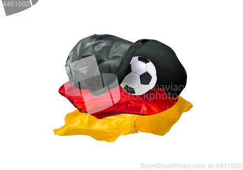 Image of The national flag of Germany. FIFA World Cup. Russia 2018