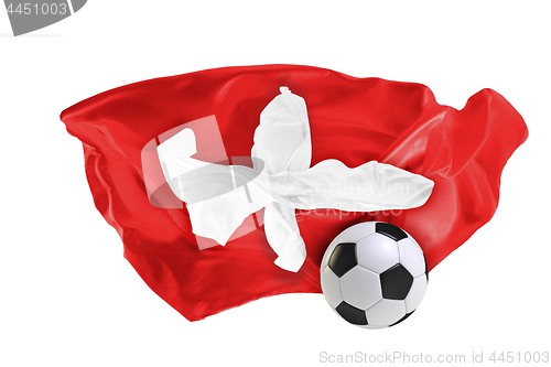 Image of The national flag of Switzerland. FIFA World Cup. Russia 2018