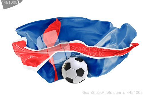 Image of The national flag of Iceland. FIFA World Cup. Russia 2018