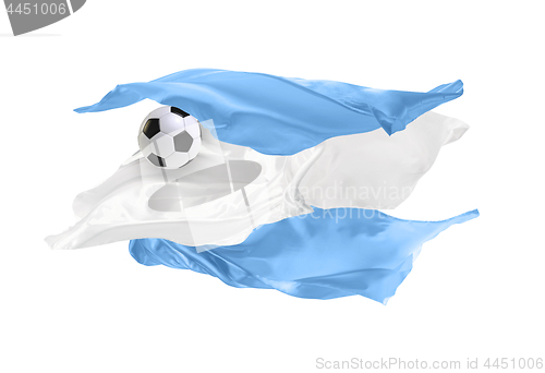Image of The national flag of Argentina. FIFA World Cup. Russia 2018
