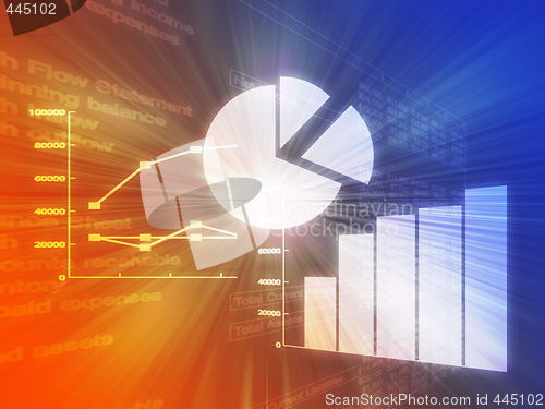 Image of Spreadsheet business charts illustration