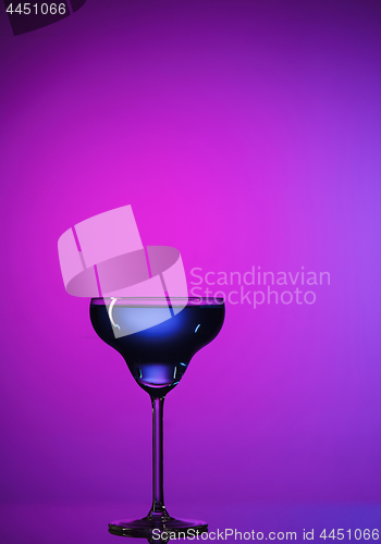 Image of The wine glasses standing on the table at studio