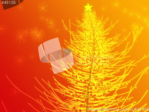 Image of Sparkly christmas tree illustration