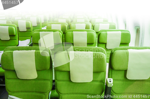 Image of Airplane seats in cabin
