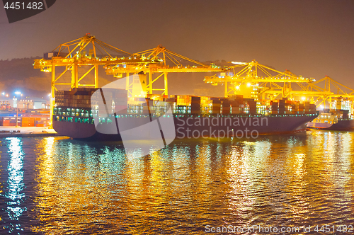 Image of Commercial dock at night