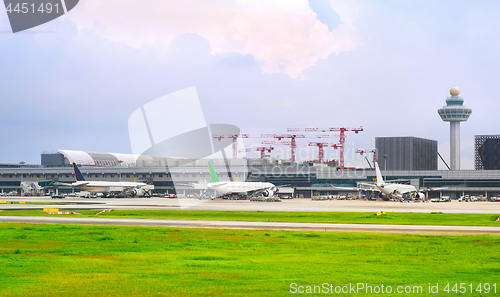 Image of Changi International airport exterior, Singapore