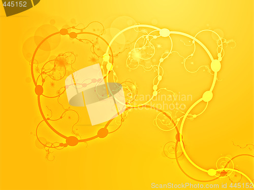 Image of Abstract swirly floral grunge illustration