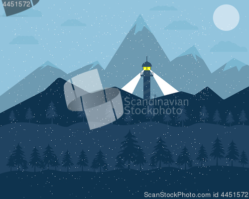 Image of Snowy mountain landscape
