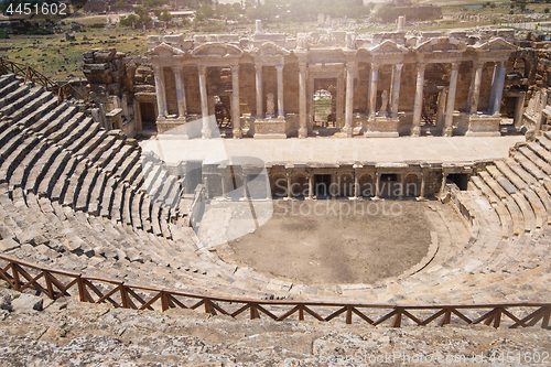 Image of Roman amphitheatre in the ruins of Hierapolis