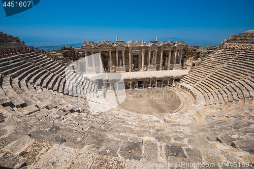 Image of Roman amphitheatre in the ruins of Hierapolis