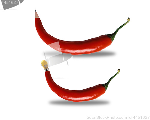 Image of Two red bitter pepper