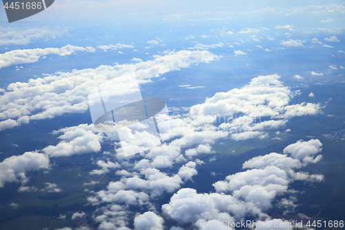 Image of Clouds, view from airplane