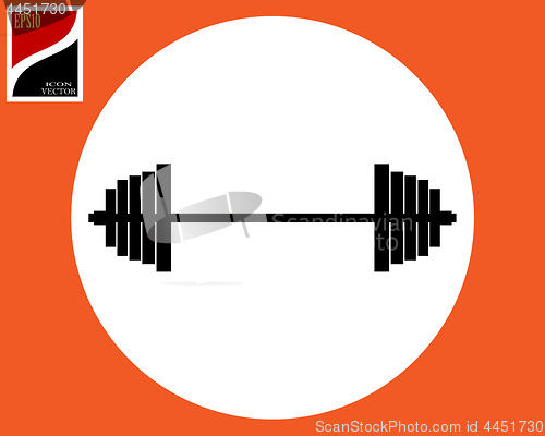 Image of barbell white circle