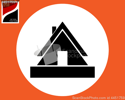 Image of house in circle