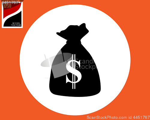 Image of black bag with dollar sign