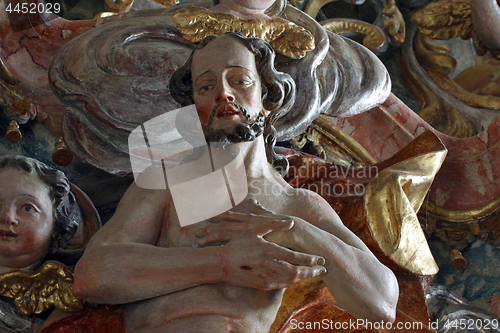 Image of Statue of Jesus with crossed hands
