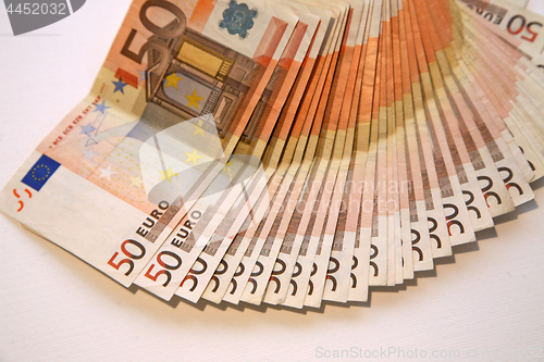 Image of Euro money banknotes