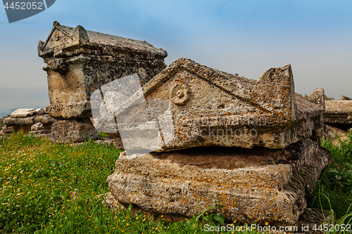 Image of Ruins of ancient city, Hierapolis near Pamukkale, Turkey