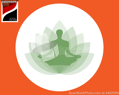 Image of yogi in the lotus position