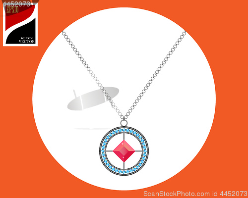 Image of medallion with precious stones