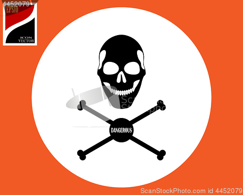Image of skull silhouette with bones