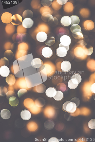 Image of Retro bokeh lights on a dark background