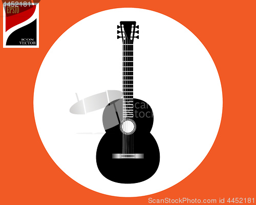 Image of black guitar silhouette