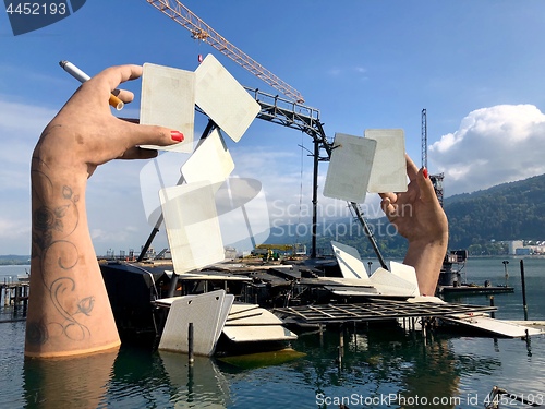 Image of Deconstruction of the lake stage in Bregenz, Austria