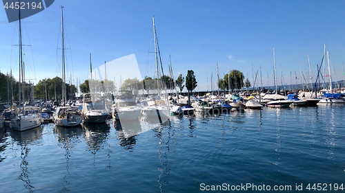 Image of Boats at Lake Constance Harbor