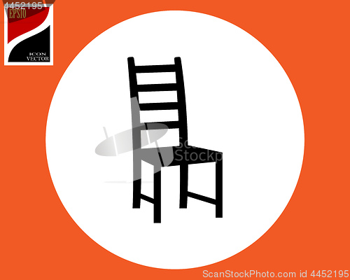 Image of chair for a seat of black color