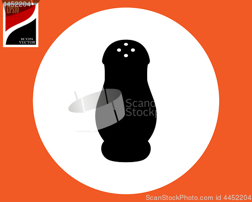 Image of silhouette of a bottle for salt