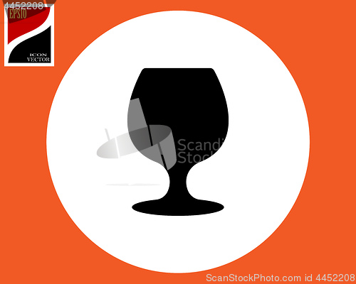 Image of wine glass for drinking alcohol
