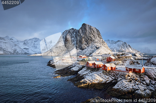 Image of Hamnoy fishing village on Lofoten Islands, Norway 