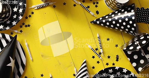 Image of Festive patterned hats and plates