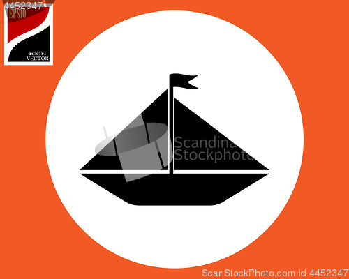 Image of black sailing icon