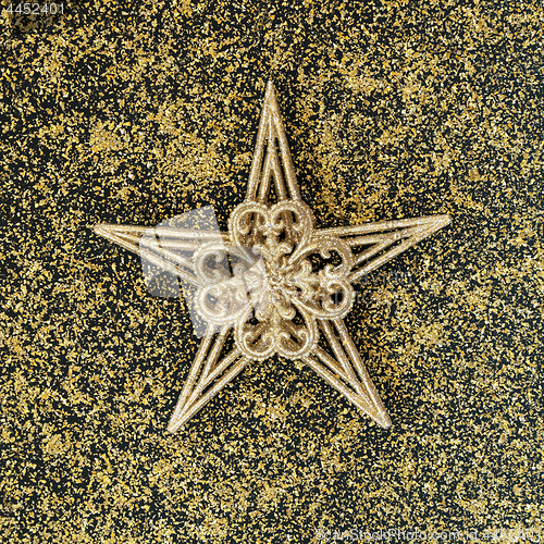 Image of Gold Star Christmas Decoration