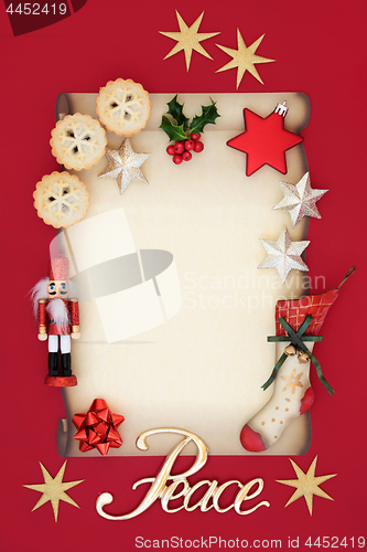 Image of Christmas Blank Letter and Symbols